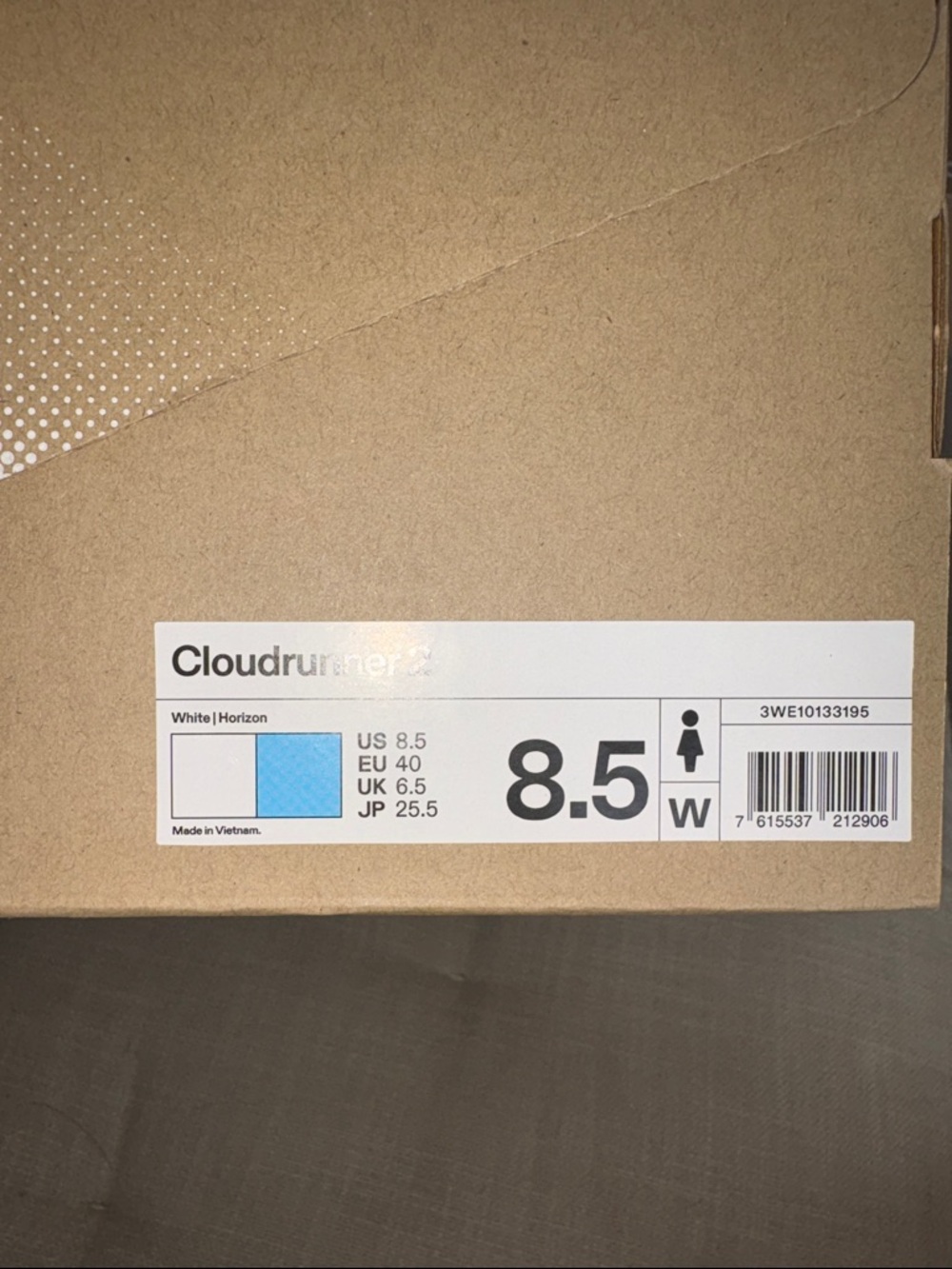 NWT-On cloud cloudrunner 2 White sz8.5 - Picture 2 of 5